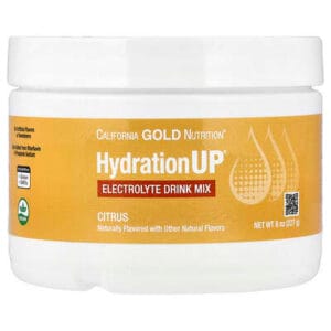 عبوة California Gold Nutrition HydrationUP — حمضيات، 227 جم
