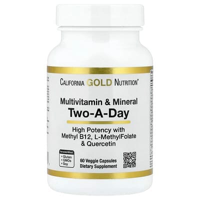 عبوة California Gold Nutrition Two-A-Day ضمن مقارنة مالتي فيتامين على iHerb