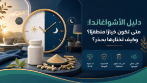 أشواغاندا مع ساعة ومعايير المستخلص والملصق