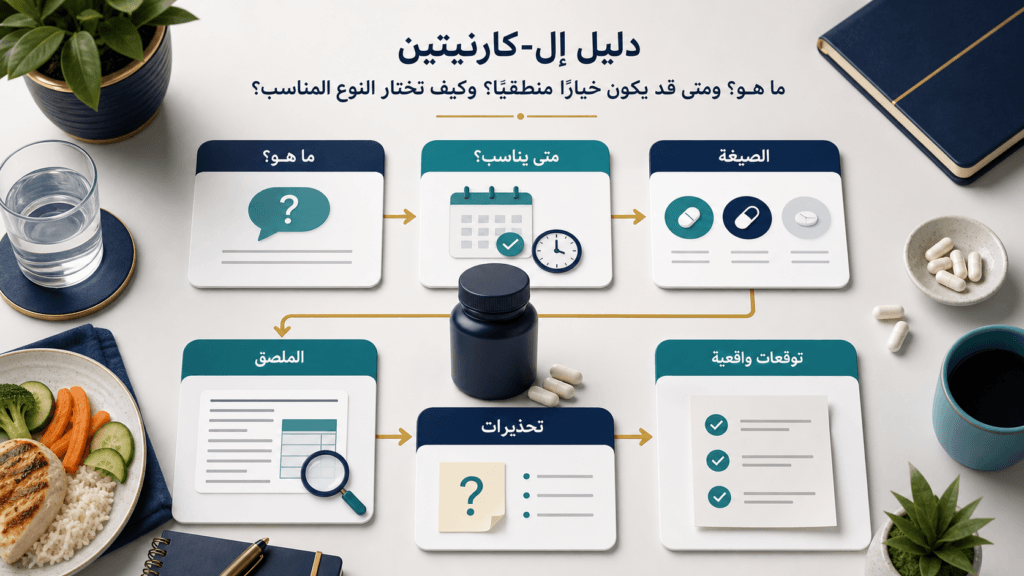 دليل إل كارنيتين مع معايير النوع والتوقيت والملصق