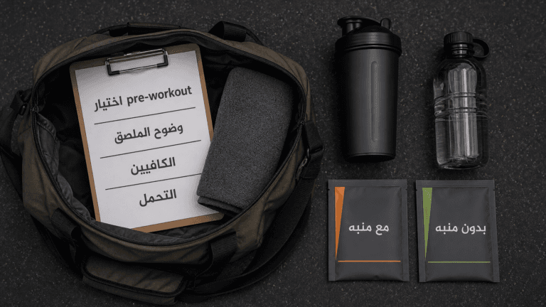 حقيبة تجهيز مع خيارين لمكمل قبل التمرين