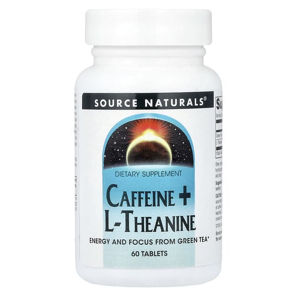 منتج Source Naturals للكافيين مع إل-ثيانين على iHerb