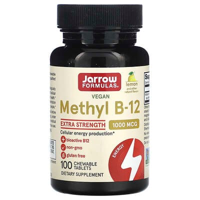 عبوة Jarrow Formulas Methyl B-12 1,000 mcg — 100 قرص للمضغ