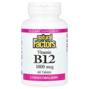 عبوة Natural Factors, Vitamin B12, 1,000 mcg, 60 Tablets