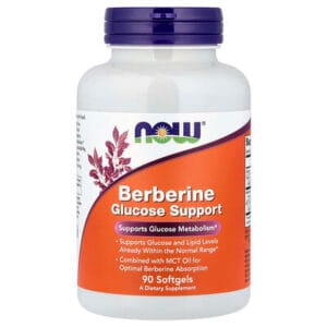 عبوة NOW Foods, Berberine Glucose Support, 90 Softgels