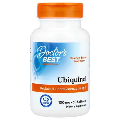 عبوة Doctor’s Best Ubiquinol مع Kaneka — 100 ملجم، 60 كبسولة هلامية