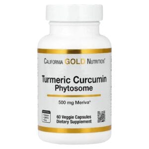 عبوة California Gold Nutrition Turmeric Curcumin Phytosome Meriva 500 mg — 60 كبسولة نباتية