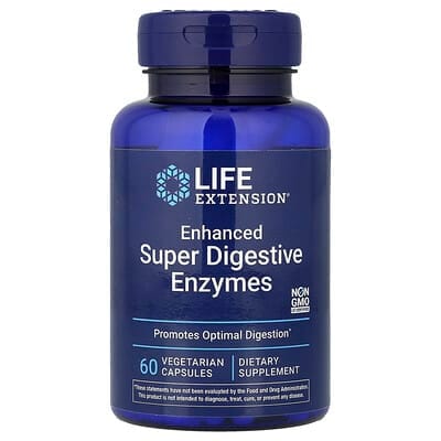 صورة عبوة Life Extension Enhanced Super Digestive Enzymes — 60 كبسولة نباتية
