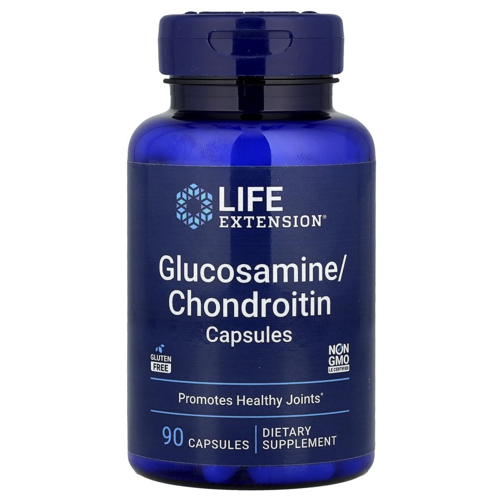 صورة عبوة Life Extension Glucosamine Chondroitin — 90 كبسولة