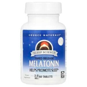 عبوة Source Naturals Timed Release Melatonin 3 mg