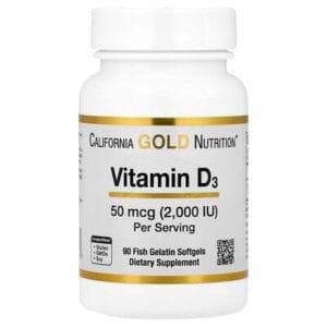 عبوة California Gold Nutrition فيتامين D3 2000 IU