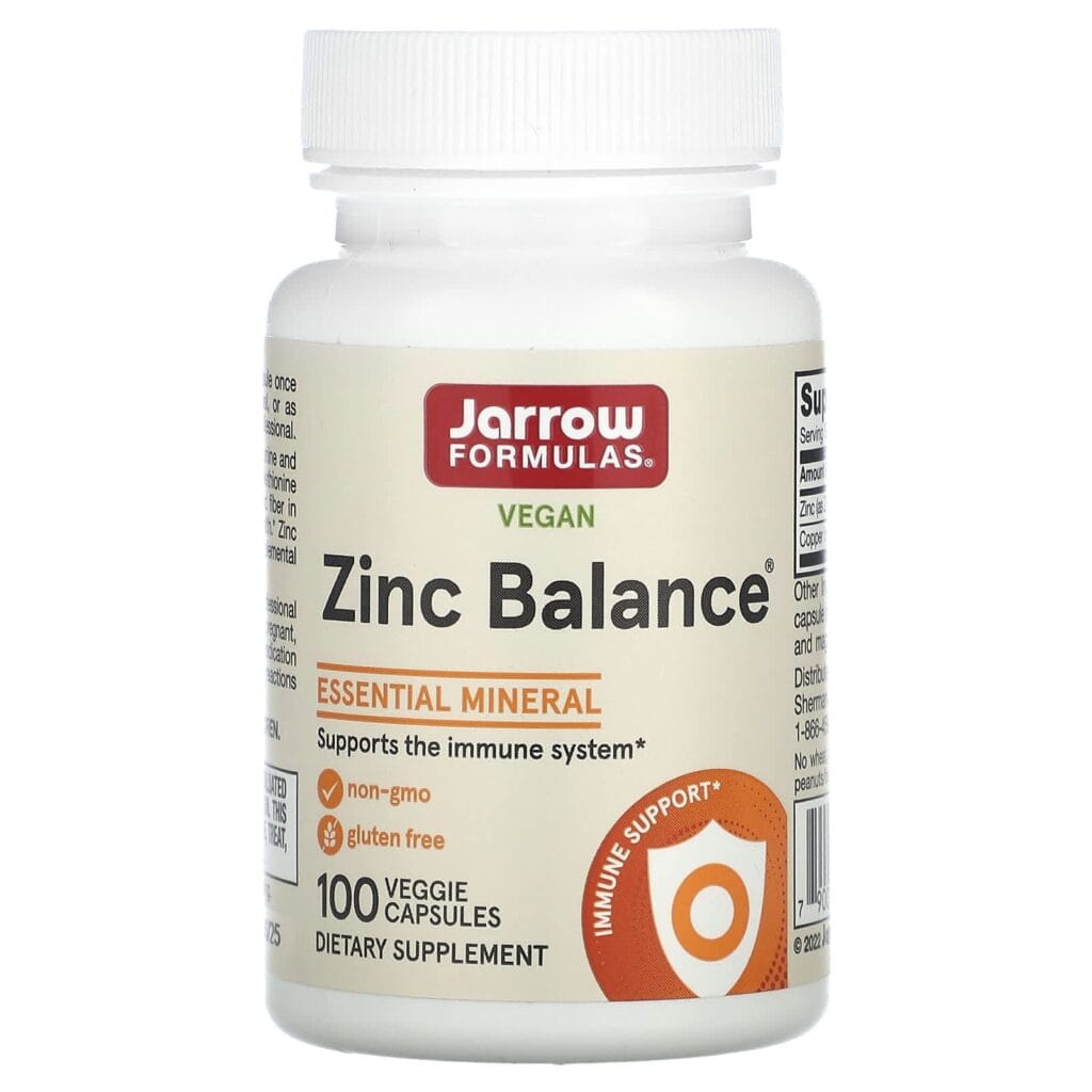 صورة عبوة Jarrow Formulas Zinc Balance — 100 كبسولة نباتية