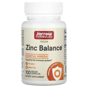 عبوة Jarrow Formulas Zinc Balance — 100 كبسولة نباتية